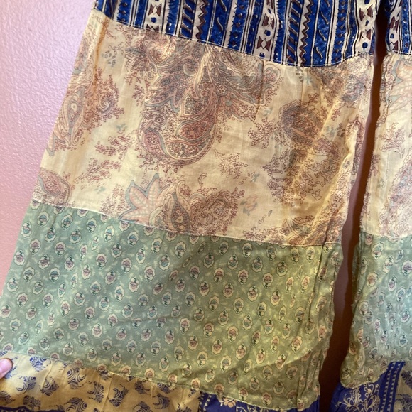 Bell Bottom Patchwork Pants NWOT - Picture 5 of 6